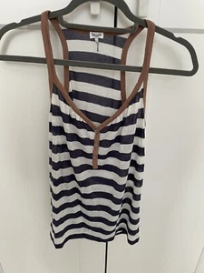 Splendid Navy & White Vest Top - Picture 1 of 5