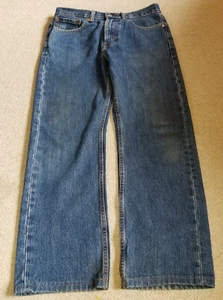 Mens Jeans-LEVI'S-505-blue 100% cotton denim straight leg-31x30 - Picture 1 of 4