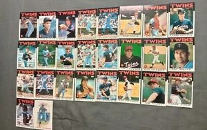 MINNESOTA TWINS 1986 Topps Team Set PUCKETT BLYLEVEN HRBEK GAETTI 26 CARDS - Picture 1 of 8