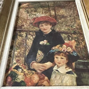 Vintage Renoir Two Sisters On The Terrace Gilt Carved Wood Frame Fine Arts - Picture 1 of 8