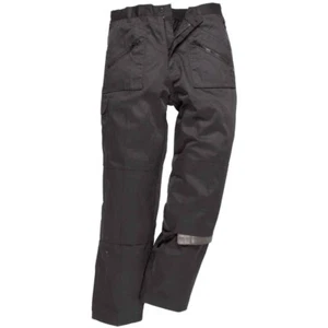 Pantalones de Trabajo Action Cargo Pantalones Rodillera Multi Bolsillo Cremalleras Regular Negro INS40BL - Imagen 1 de 2