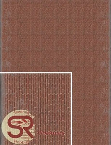Hojas de textura de ladrillo marrón envejecido 1:76 6 un. - Imagen 1 de 2
