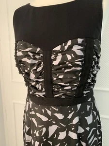Designer Ben De Lisi/ Principles Elegant Black Corset Style Party Dress Size 12 - Picture 1 of 5