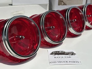 NEW 1965 CHEVROLET REPLACEMENT RED TAIL LIGHT LENS SET BEL AIR BISCAYNE IMPALA - Picture 1 of 7