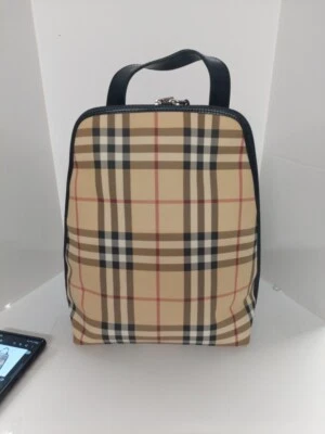 Burberry Nova Check Coated Canvas Backpack Women Small AUTHENTIC - Image 1 of 2