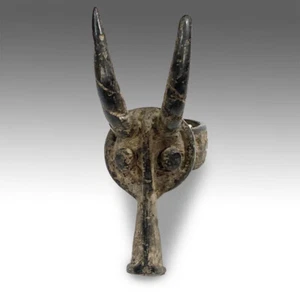 AFRICAN RING ANTELOPE BRONZE LOBI PEOPLE BURKINA FASO WEST AFRICA 20TH C. - Picture 1 of 2