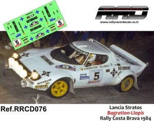 DECAL/CALCA 1/43; Lancia Stratos; Bagration-Llopis; Rally Costa Brava 1984 - Imagen 1 de 2