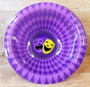 Comedy & Tragedy Masks Set of 6 - 10" Plastic Bowls Party Express Hallmark - Picture 1 of 4
