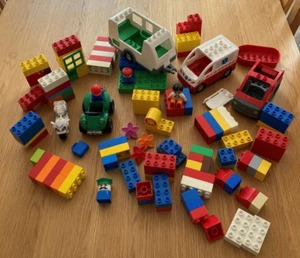 Lego Duplo RIESIGES verpacktes Konvolut 118 Stück WOHNWAGEN MOTORRAD AUTO Notdienst - Bild 1 von 3