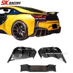 Real Carbon Fiber Rear Bumper Diffuser V Style For BMW i8 2014-2019 Bodykits - Picture 1 of 20