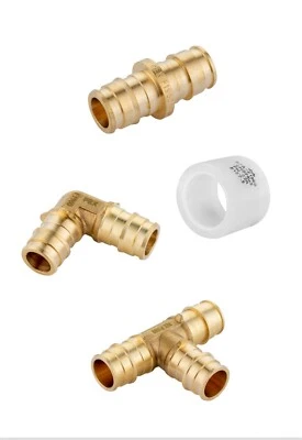 EEIELD EFIELD 130PCS 3/4" PEX F1960 Expansion Brass Fittings Elbow, Coupling, Tee,Rings
