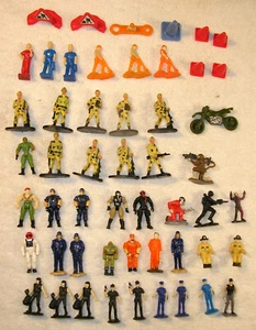 53 Figures for S/O/O27 scale, 1-1/8” – 1-3/8” Tall, Military, Police, SWAT, Fire - Picture 1 of 9