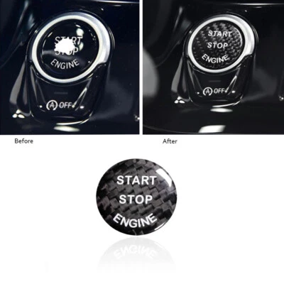 Cubierta del interruptor de parada de arranque del motor de fibra de carbono para BMW E90 E60 E83 E70 E72 X3 X5 X6 Foto 1 de 4