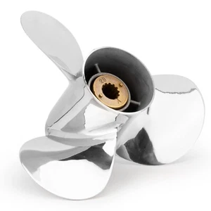 10 3/8 x 14 Stainless Steel Outboard Propeller for Mercury 25-70HP, 13 Spline,RH - Picture 1 of 7