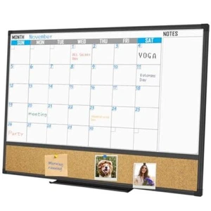 Dry Erase Calendar Whiteboard 48 X 36 - Combo White Board 48" x 36" - Combo - Picture 1 of 8
