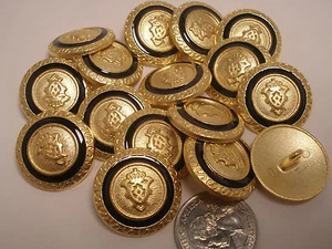 New lots Gold Military Metal Buttons crested 5/8 ,11/16, 13/16, 7/8    #G8 - Picture 1 of 6
