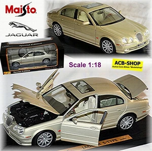 Jaguar S-Type Limousine 1999-2002 Beige Metallic 1:18 Maisto 50332 - Picture 1 of 11