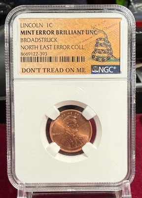 2000 LINCOLN 1C - NGC BRILLIANT UNC BROADSTRUCK ERROR! - Image 1 of 4