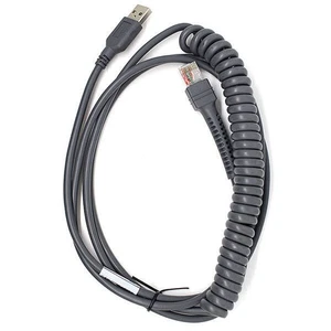Cable USB en espiral 9 pies para escáner de código de barras Symbol ls1203 ls2208 ls3578 DS6708 - Imagen 1 de 5