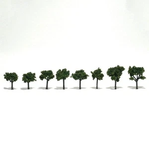 Woodland Scenics TR1501 Asmb Tree Med Green .75"-1.25 (8), TR1501 - Picture 1 of 2