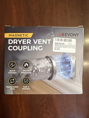 JEEVONY Magnetic Dryer Vent Coupling DV180 Airtight Seal 4” Dryer Vent