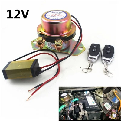 Car Battery Switch 2Pcs Manual Control Disconnect Latching Relay Solenoid Valve - Image 1 of 4