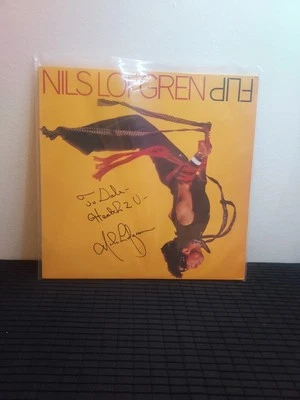 Нильс Лофгрен ~ Flip автограф LP ~ 1985 CBS золотой марки промо ~ BFC-39982 - Изображение 1 из 4
