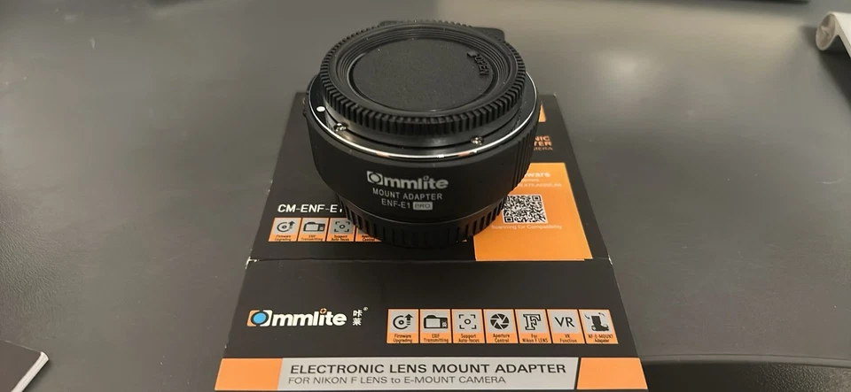 Commlite CM-ENF-E1 PRO V06 Lens Mount Adapter for Nikon F Lens to Sony E-mount - Image 1 of 1
