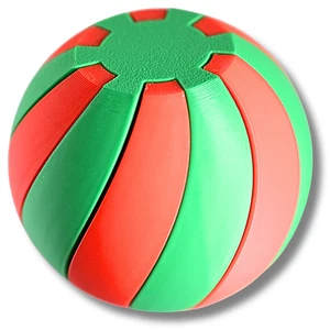 Fidget Spiralkugel – 2-teiliges 3D-Puzzle in Rot / Grün – Entspannungsball - Bild 1 von 5