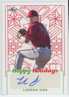 2023 Leaf Signature Happy Holidays Landon Sims Auto #BA-LS1 - Image 1 of 2