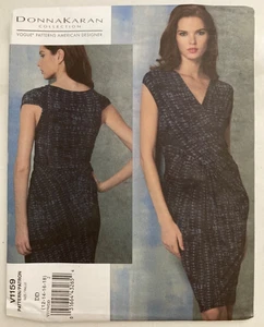 Vogue Sewing Pattern 1159 Cross Front Drape Dress Sz 12-18 Uncut FF - Picture 1 of 3