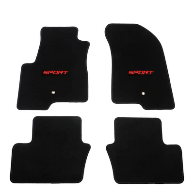 Alfombrilla apta para Jeep Compass Patriot 07-16 alfombra de nailon negra con deporte rojo Foto 1 de 3