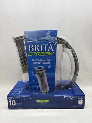 NEW BRITA STREAM W/ FILTER AS YOU POUR TECHNOLOGY PITCHER 10 CUP RAPIDS MODEL - Image 1 of 4