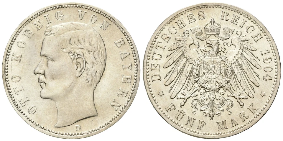 Bayern - Otto - 1888-1913 - 5 Mark 1904 - J.46 - Bild 1 von 1