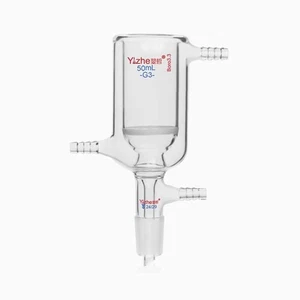 50ml Double-jacketed Suction Funnel with Sand Core Filter School Lab Use - Picture 1 of 1