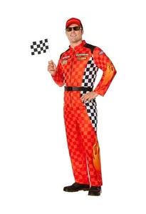 Disney Pixar Cars Lightning McQueen Flammender Overall Erwachsene Overall Kostüm S/M - Bild 1 von 20