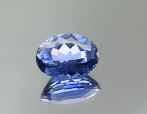Gemas de zafiro azul sueltas certificadas de 12 quilates corte ovalado de zafiro azul de Ceilán - Imagen 1 de 10