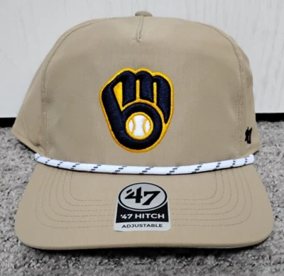 Sombrero Milwaukee Brewers Caqui Marrón '47 Enganche Cuerda Ajustable Snapback Foto 1 de 2