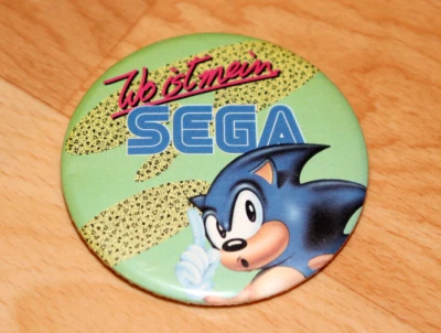SEGA Sonic the Hedgehog Old Promo Rare Pin / Badge / Button - Image 1 of 4
