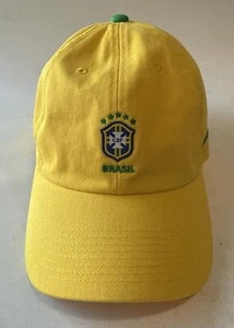 CBF Brazil Nike Hat Cap Strapback Yellow Adjustable Soccer - Picture 1 of 4