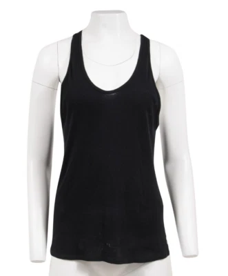 Camiseta sin mangas T by Alexander Wang para mujer talla grande negra 100 % algodón Supima Foto 1 de 4