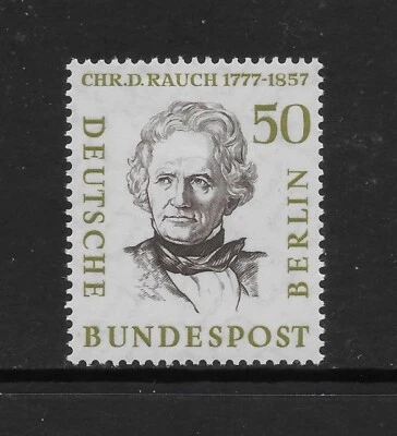 ALEMANIA OCUPACIÓN EDICIÓN BERLIN SCOTT 9N156 MH EN MUY BUEN ESTADO - 1957 50pf EMISIÓN OLIVA Foto 1 de 2