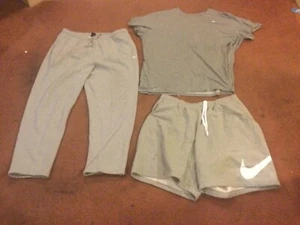 Nike Men’s 3-pc Tracksuit Matching Set Gray/White 4XL Big & Tall - Picture 1 of 12