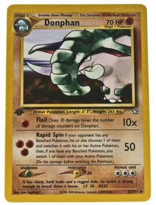Donphan 21/111 Rare Non Holo 1st Edition Neo Genesis NM+ With eBay Shipping - Picture 1 of 3