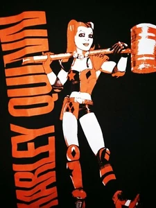 Harley Quinn Women's Black Graphic TShirt Size Small Great Condition Clean Fun - Picture 1 of 4