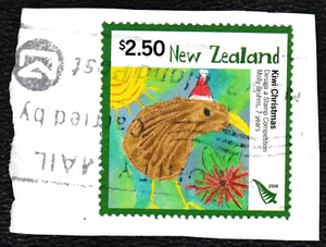 USED $2.5 KIWI CHRISTMAS DESIGN STAMP COMPETITION NEW ZEALAND 2008 - Picture 1 of 2