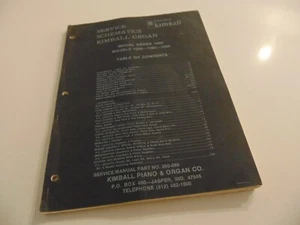 Kimball Organ 1080 1082 1085 Service Schematic Repair Shop Manual - Picture 1 of 3