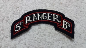 WW2 US Army 5th Ranger Battalion SSI Felt Scroll Patch Cheesecloth Back No Glow - Picture 1 of 2
