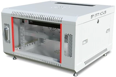 6U Wall Mount Server Rack Data Enclosure Network Cabinet GRAY IT 24" Depth  - Image 1 of 4