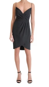Julia Jordan Spaghetti Strap Tulip Hem Short Dress Black Size 8 - Picture 1 of 10